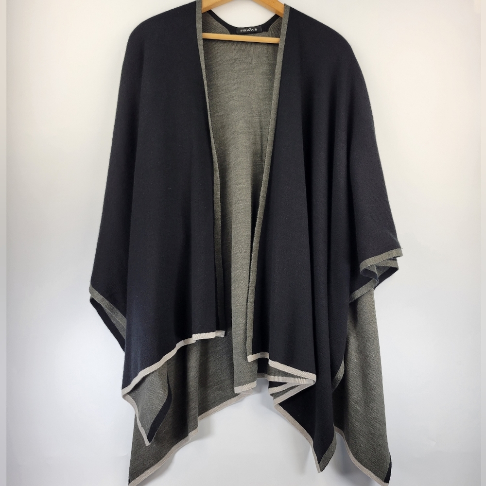 Fraas Womens Poncho Open Front Cardigan Cape One Size